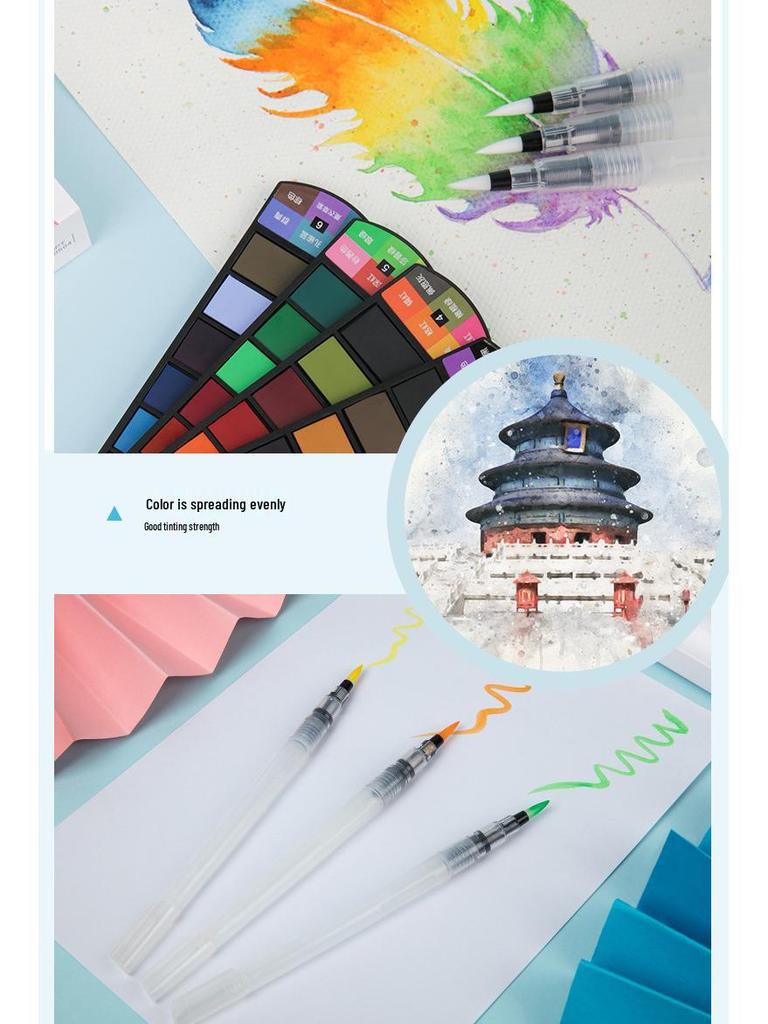 Mastering Solid Watercolors: Hand-Painted Washable Art for Kids and Students