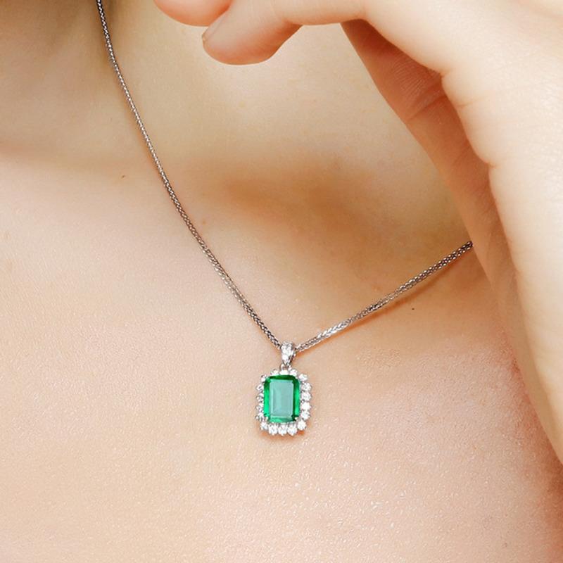 BELLA BOX New Product Temperament Luxury Rectangular Women's Fashion Necklace Clavicle Necklace Charm Party