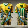 Brazilian Football King Pelé No. 10 Graffiti Street Football Jersey CHAT GPT Smart Design Football Jersey Special Jersey Kit