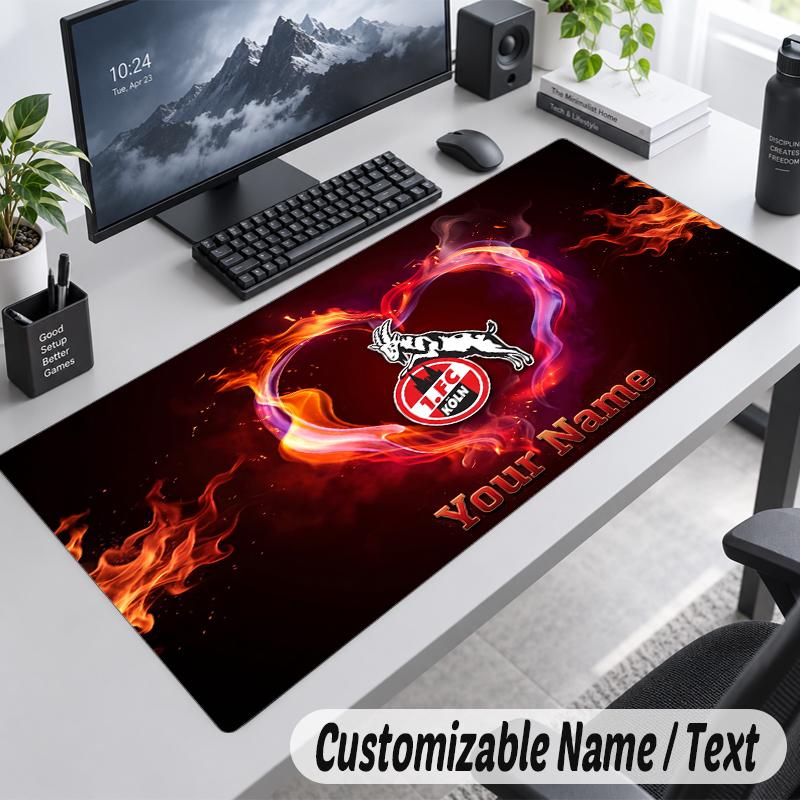 Custom Name Text Mouse Pad FC Köln Personalized Desk Pad For Work And Gaming