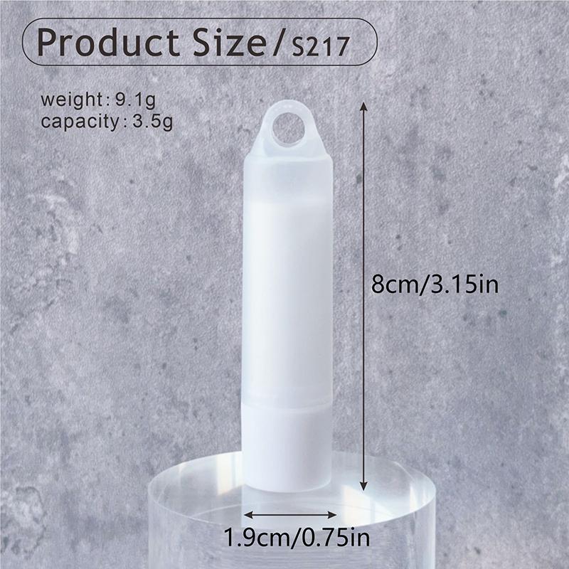 3.5G Pink/White Lip Enamel Tube With Keychain And Brush Rod Refillable Lip Gloss Tube Empty Bottle Lips Glaze Container Makeup