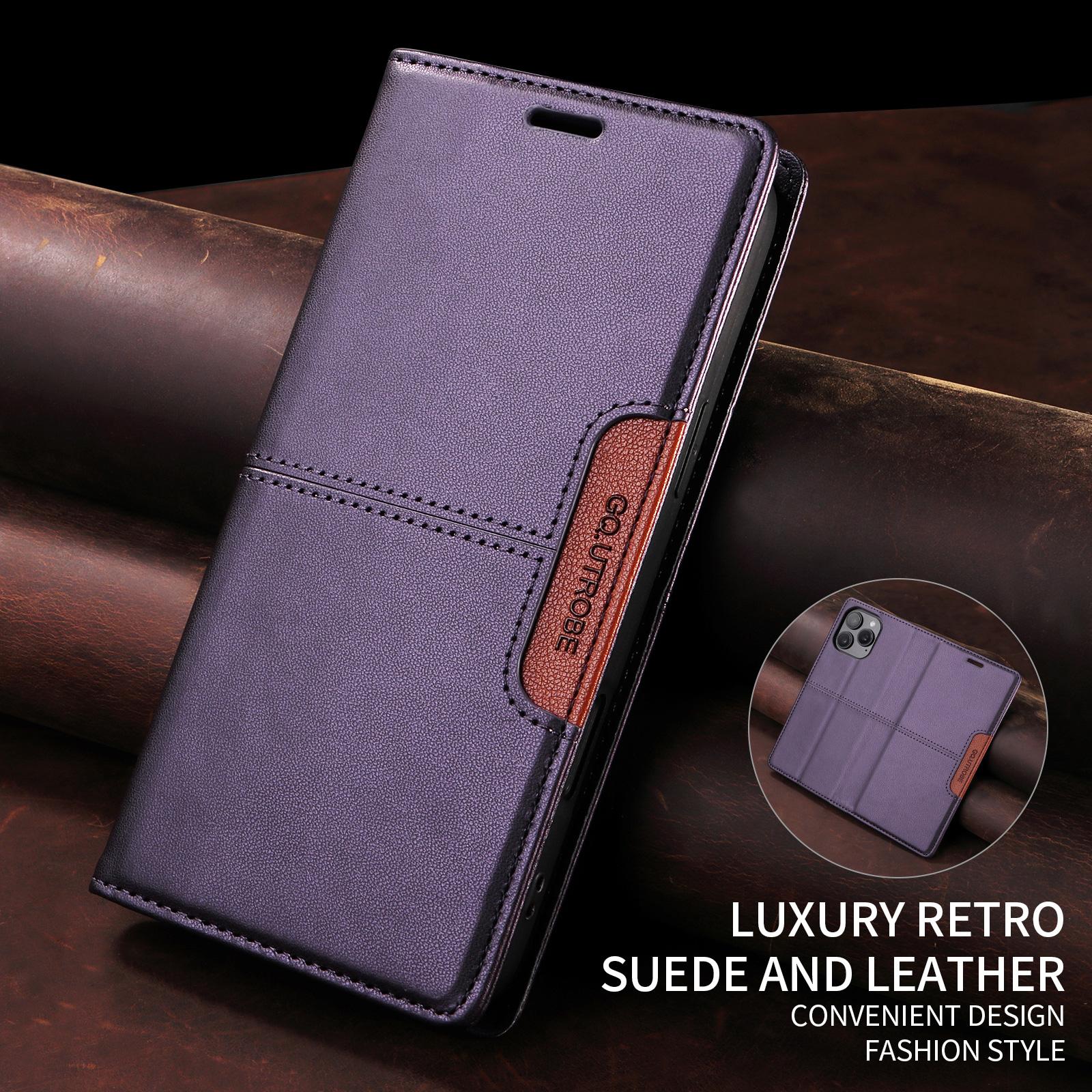 

Роскошный кожаный чехол для Samsung Flip Folio RFID Blocking Wallet Kickstand Защитный чехол-кобура для Samsung Galaxy A16 A26 A36 A56 A55 A72 S25Ultra Samsung Galaxy A70 фиолетовый