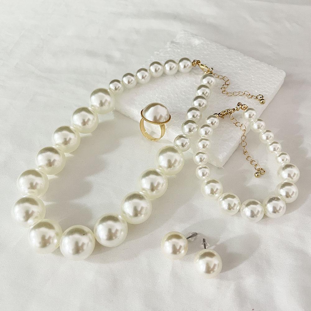 

Элегантное винтажное жемчужное ожерелье женская цепочка на ключицу свадебные аксессуары для свадебного платья шейная цепочка набор серег