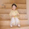 Girls' Embroidered Hanfu Tang Suit Set