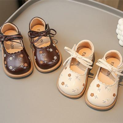 Fashion Child Leather Shoes Spring New Style Girls Shoe Soft Soled Kids Casual Shoes Anti Slip Girls' Leather Shoe
