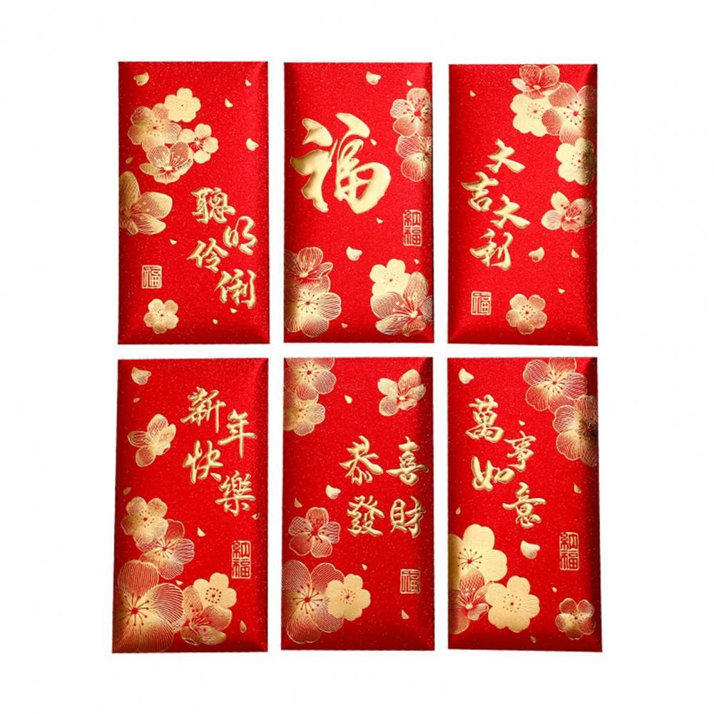 Year of Snake Envelopes Lucky Money Envelope Set 6pcs Chinese New Year Envelopes 2025 Year of Snake Lucky for Lunar for Gifting