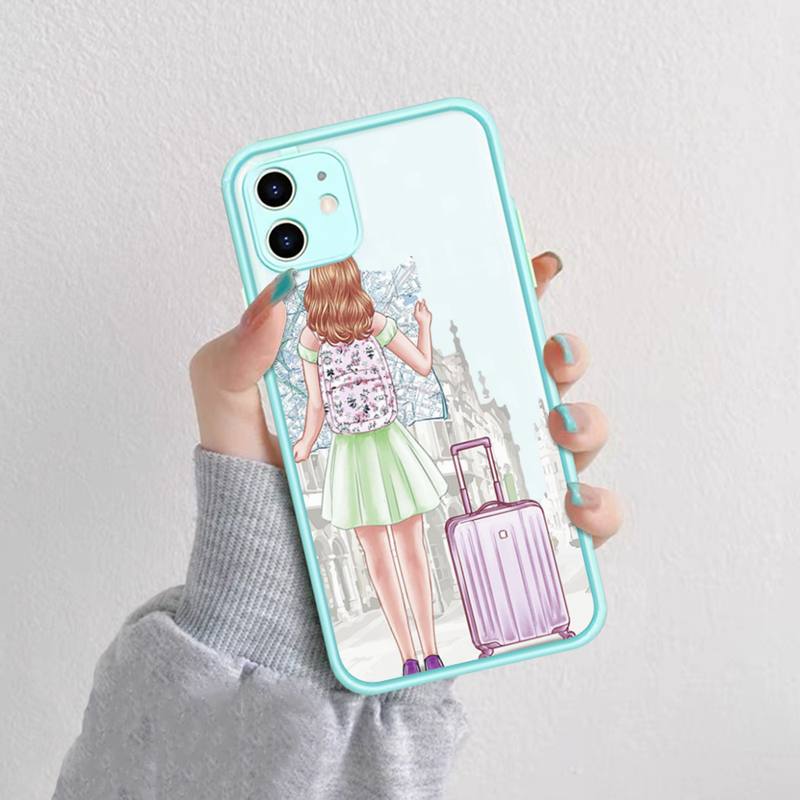 Pouzdro na telefon Girls Bff Best Friends Forever pro iPhone X XR XS 7 8 Plus 11 12 13 pro MAX 13mini průhledné matné pouzdro