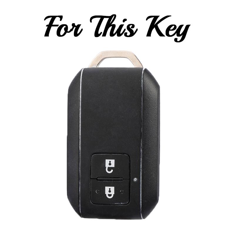 TPU Car Key Case Cover for Suzuki Swift 2017 2018 Keyless Fob Shell Skin Keyring Key Chain Holder Protector