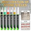 Tombstone Marker Pen with 3mm Tip Waterproof Fade-Resistant Marker for Tombstone Granite Marble Repair Quick-Dry Stone Carving Marker for Outdoor