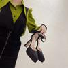 New Bow Tie High-heeled Sandals for Women, Pointed Silk ,Fashionable Single Shoes Platform Sandals Women Shoes