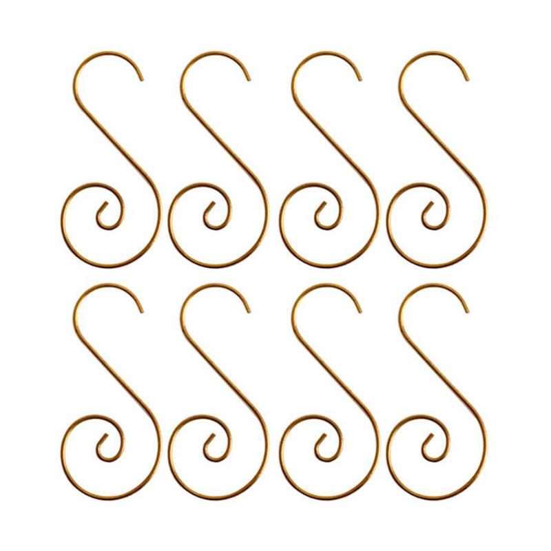 20PCS Christmas Ornament S-Shaped Metal Hook Holder Xmas Tree Balls Pendant Hanging Hooks New-Year Party Decoration Supplies