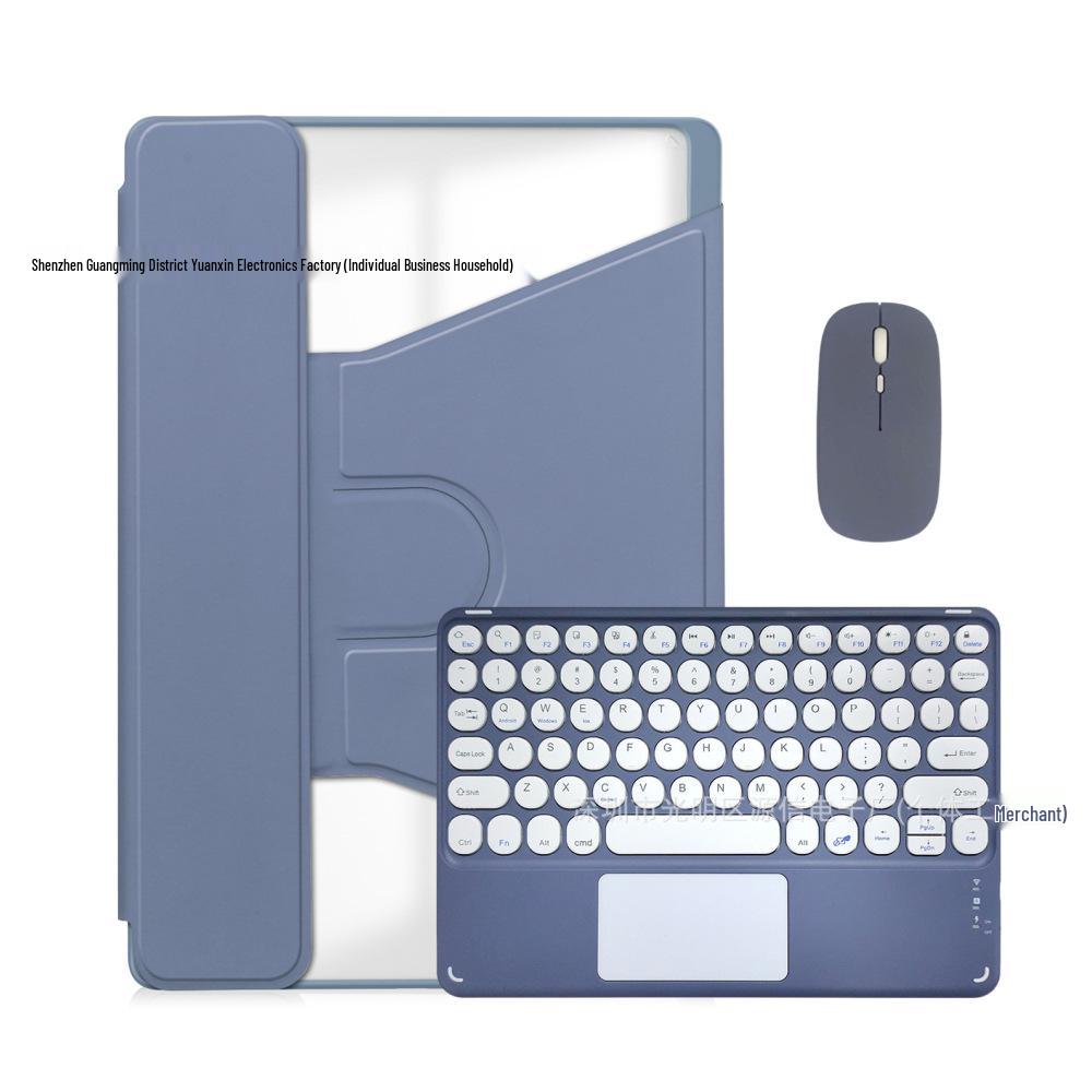 Samsung S10 Lite/S9 FE Tablet Case with 360° Rotating Magnetic Leather Cover and Wireless Bluetooth Keyboard