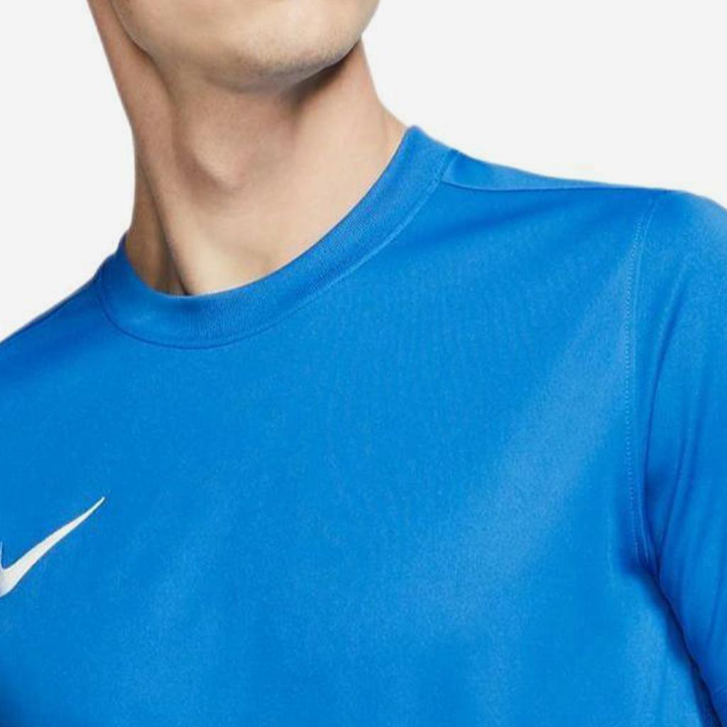 Nike Solid Color Simple Print Small Logo Quick-Dry Round Neck Short Sleeve T-Shirt Men Tops Royal-Blue HF0524-463