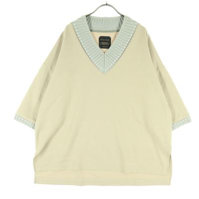UNITED TOKYO 7-Ärmel V-Ausschnitt Trainingsshirt FREE beige Damen Gebraucht