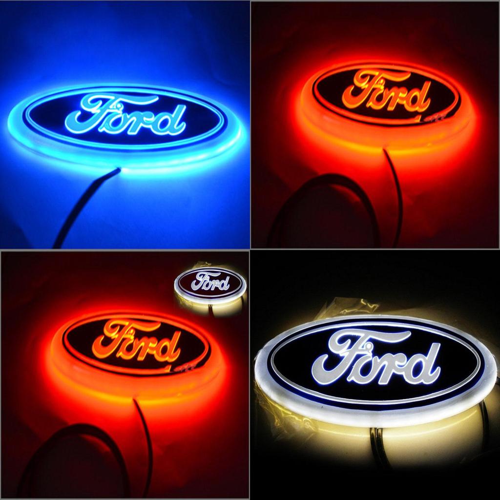Modne Kolorowe 4d Samochodowe Led Światło Logo Samochodu Tylne Emblemat Odznaka Dla Forda Fox Mondeo