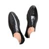 Leather shoes men's 2025 summer hollow breathable business personality Korean version trendy fashion leather shoes