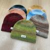 Winter New Niche Gradual Change Color Knitted Hat Women's Thickened Warm Wool Hat