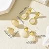 European and American style women's earrings, geometric inlaid gemstones, high-end temperament earrings, versatile earrings, three-piece set