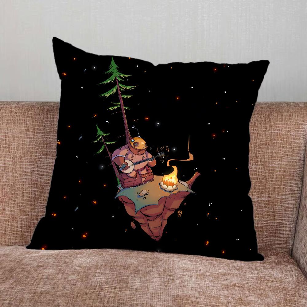 O-Outer Wilds Game Pillow Case For Home Bedroom Car Office Decoration Living Room Sofa Cushion Cover Suitable