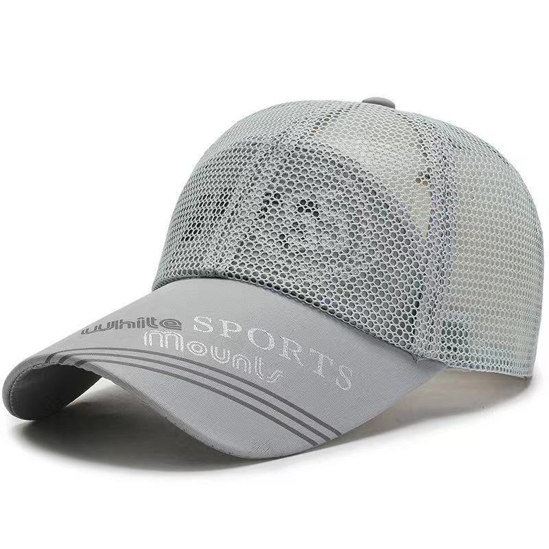 Breathable Snapback Hat Male Outdoor Stylish Simple Solid Canada Summer For Men Letter Mesh Baseball Cap Sports Sun Visor Unisex