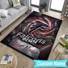 Custom NameAtlanta-Falcons Rise Up Carpet, Indoor Rug, Chair Rug, Living Rooms, Doormat Made From Polyester Home Decor Birthday Christmas Gifts