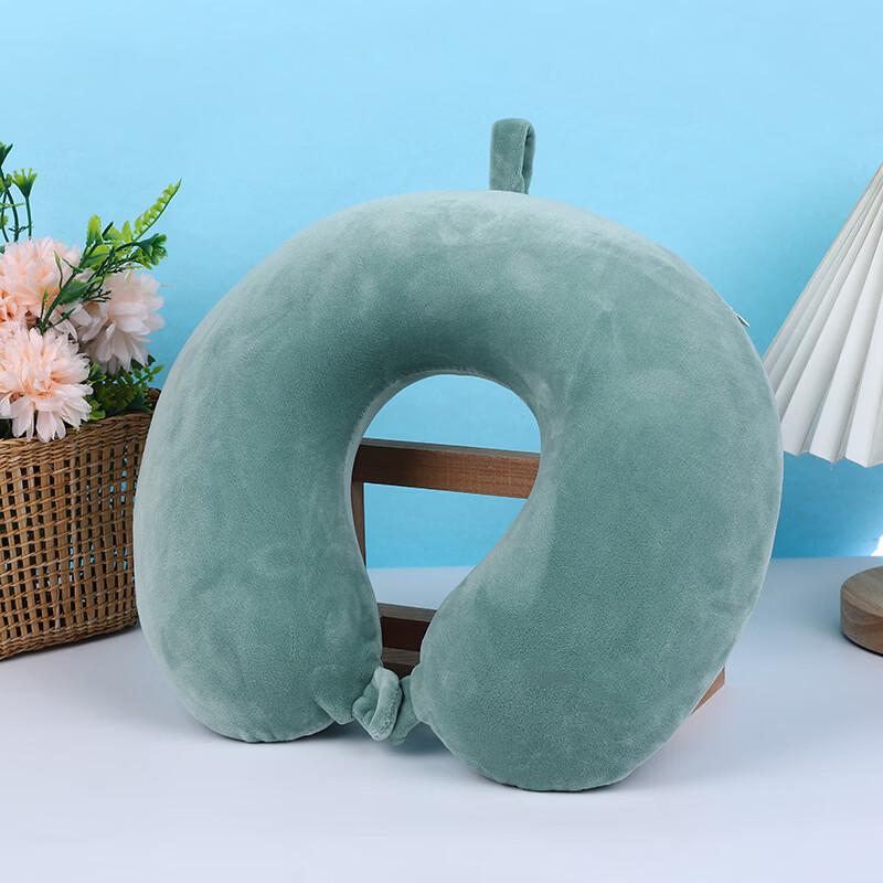 

OEING Embroidered Memory Foam U-shaped Travel Neck Pillow One Size