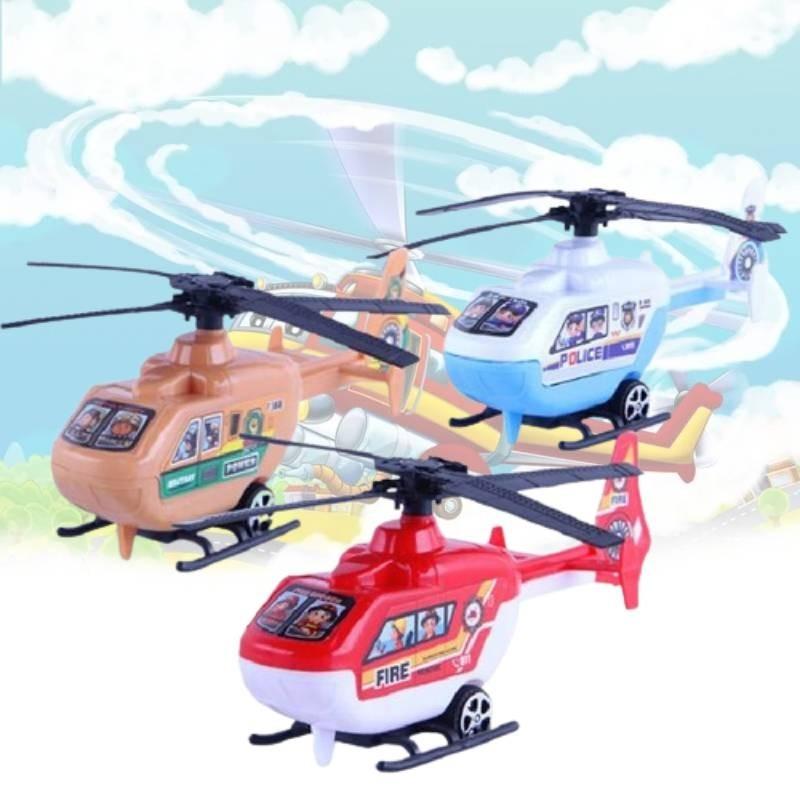 Vibrant Pvc Helicopter Toy For Kids With Back Propulsion And Cognitive Development