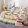 Best Boss Ever Blanket Customize Your Name Blanket With Warmth Comfort And Softness It'S Perfect For Home Use A Nap Blanket An Office Sofa Blanket A