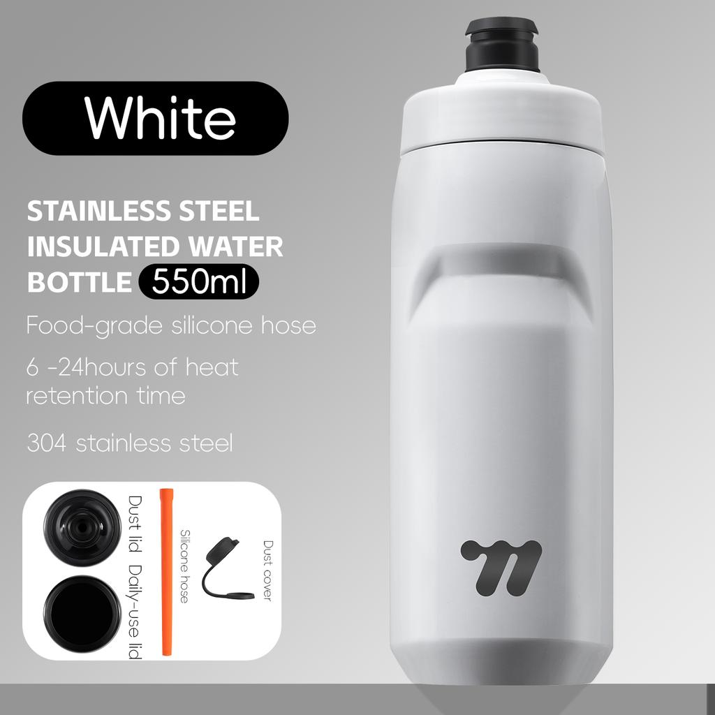 WEST BIKING Stainless Steel Bicycle Water Bottle 24H Cold/Hot Keeping 550ml Cycling Bottle Fitness Vacuum Cup Gym Sport Bottle 1