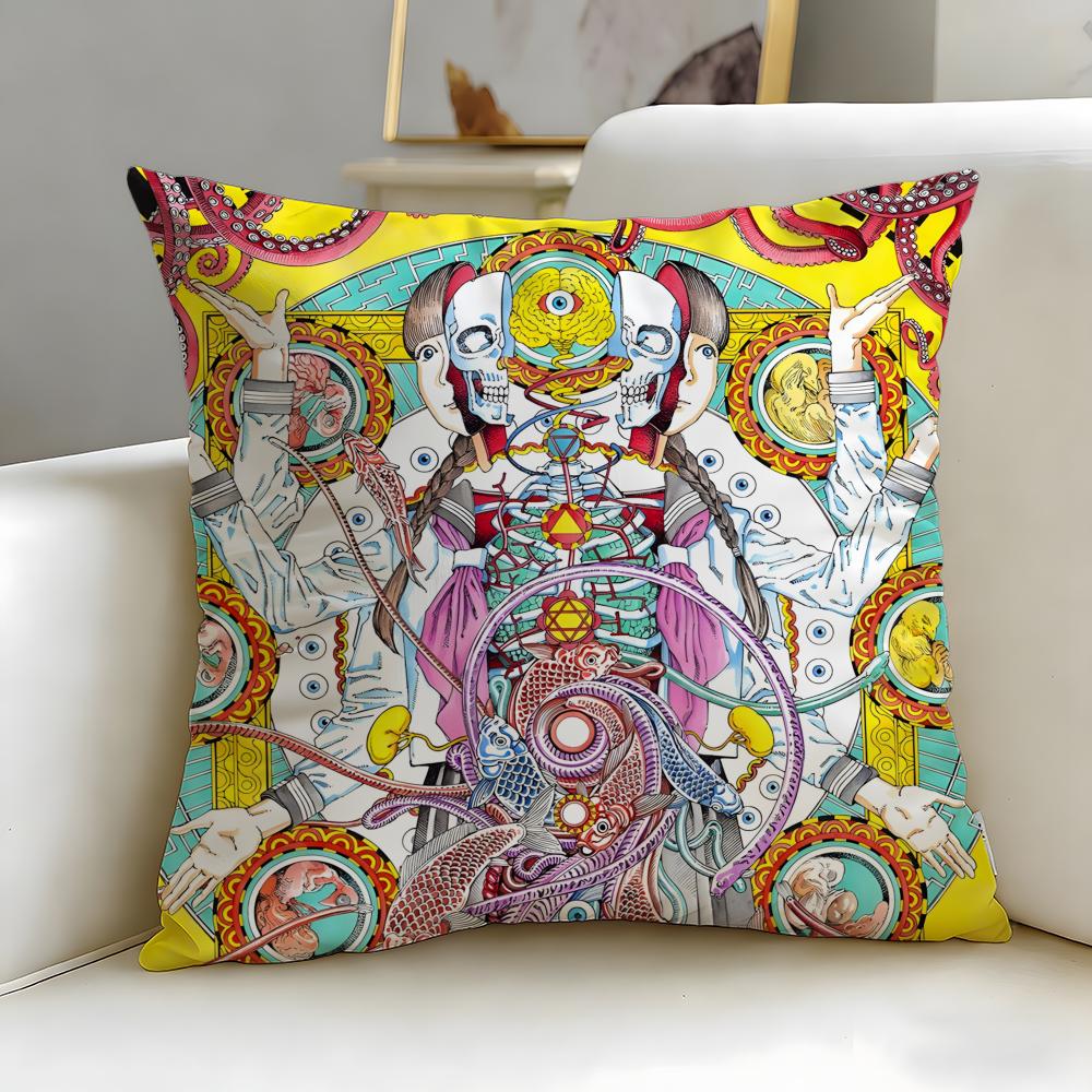 Чехол для подушки с изображением классического манга-художника Синтаро Каго – мягкий и легко стирающийся, подходит для дивана, кровати, путешествий и офиса. 30cmx30cm