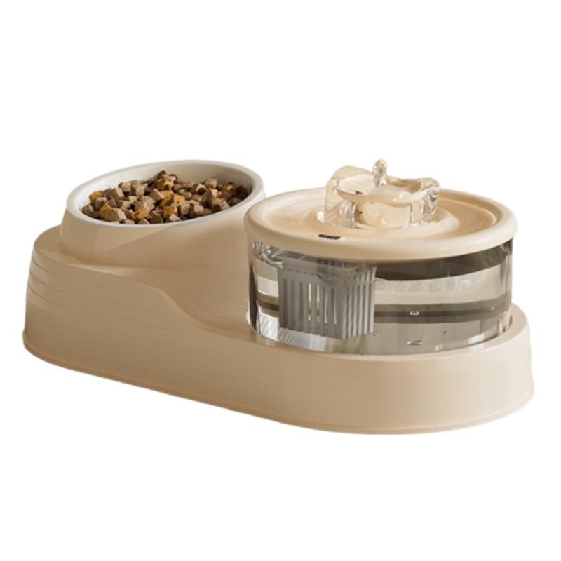 Durability Pet Drinking Fountains Suit Hygienic Dog Waterer Pet Water Fountains for Indoor and Outdoor Use жёлтый