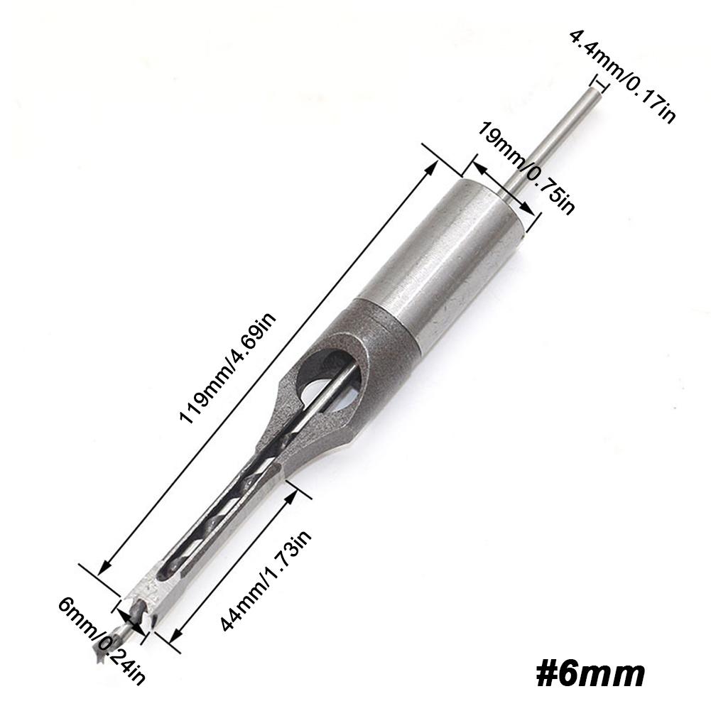 1Pc 6-16mm HSS Square hole drill Woodworking Drill Tools Auger Mortising Chisel Drill Set DIY Furniture Square Woodworking drill