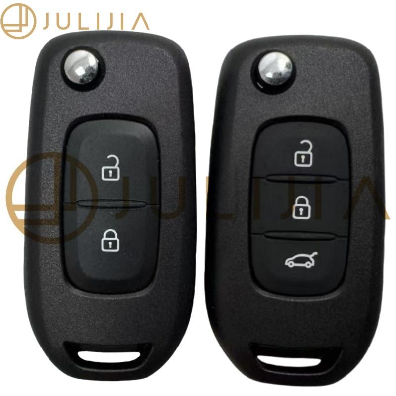 For Renault 4A Chip 433MHZ PCF7961M Megane3 Logan2 Kadjar Captur Symbol Dacia Duster Smart Flip Car Key 2 3 Buttons CWTWB1G767