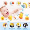 Bath Toys, Baby Shower Head with 3 Spraying Ducks and 4 Nozzles, Duck Bath Toys, Electric Shower Spray Water Toy for Toddlers Infants Kids