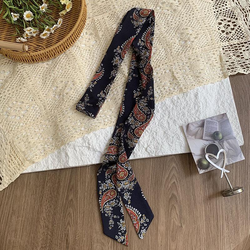 Double-layer polka dot silk scarf, high-end versatile small scarf, fashion headscarf, headband, hair tie, decorative belt.