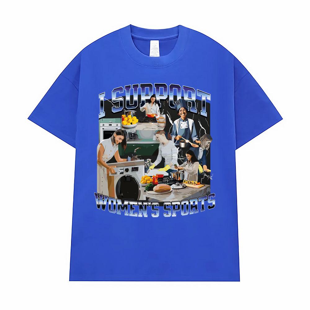 Supporto lo Sport Femminile Meme Femminista Divertente Maglietta Unisex Moda Donna High Street T-shirt Cotone Casual Manica Corta