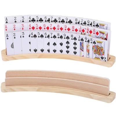 Massivholz gebogener Poker Karten Ausstellungsständer