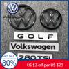 For VW Volkswagen Jetta MK5 Golf Car front badge logo covered ABS sticker For Volkswagen Golf 5/6/7/7.5/8 280TSI front and rear
