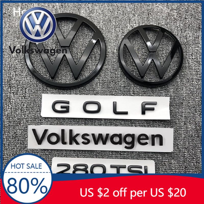 For VW Volkswagen Jetta MK5 Golf Car front badge logo covered ABS sticker For Volkswagen Golf 5/6/7/7.5/8 280TSI front and rear