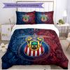 3pcs Duvet Cover Set (1*Duvet Cover + 2*Pillowcase, Without Core), Club Deportivo Guadalajara Print Soft All‑Season Bedding Set, Home Bedroom Decor Gi