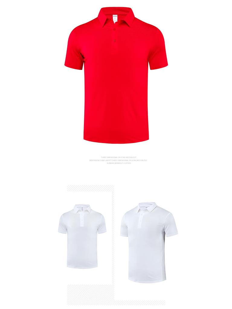 Quick-Drying Sports T-Shirt: Short Sleeve, Casual Polo, Custom Printed for Fitness and Corporate Culture.