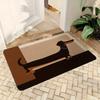 Cartoon Cute Long Dog Welcome Doormat, Stain Resistant Soft Floor Mat, Decorative Carpet for Living Room Bedroom Home Decor