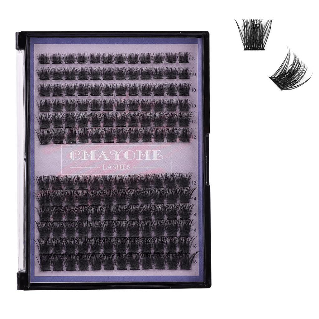 Single Cluster C Curl False Eyelashes Natural Thick Diy Segmented 10-16Mm Eyelashes