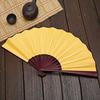 Folding Fan Smooth Opening Solid Color Decorative Bamboo Frame 10 Inches Chinese Style Handheld DIY Blank Fan Home Decor