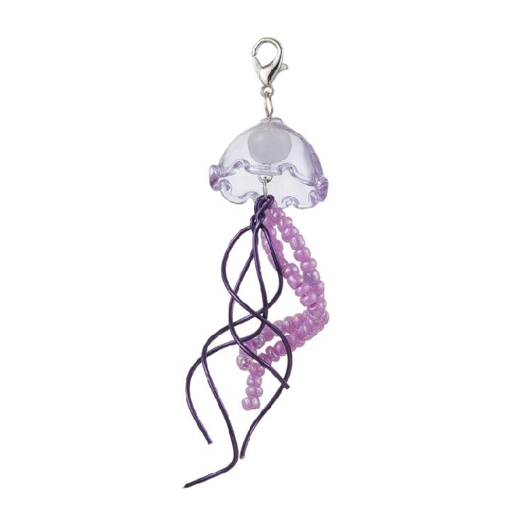 3 Pieces Colorful Glass Bead Jellyfish Keychain Ornament Adds Elegant Charm To Your Accessories Stylish Outfits