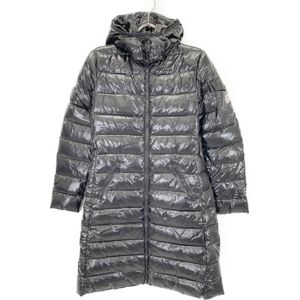 MONCLER 120934931 MOKA long down coat coat 0 blackUsed