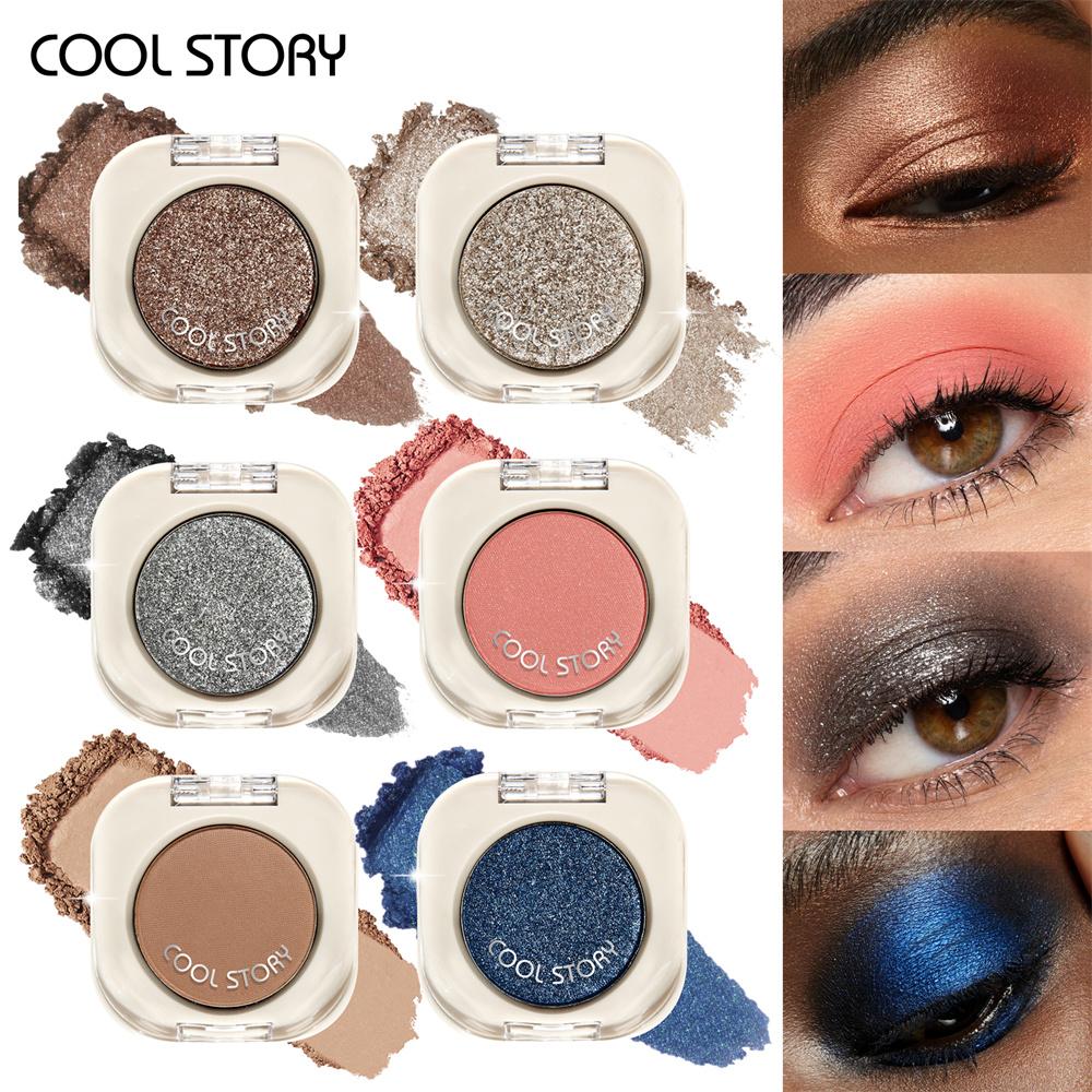 4 Colors Glitter Champagne Eyeshadow Diamond Waterproof Matte Eyeshadow Palette Pearlescent Glitter Shiny Eyes Makeup Cosmetic
