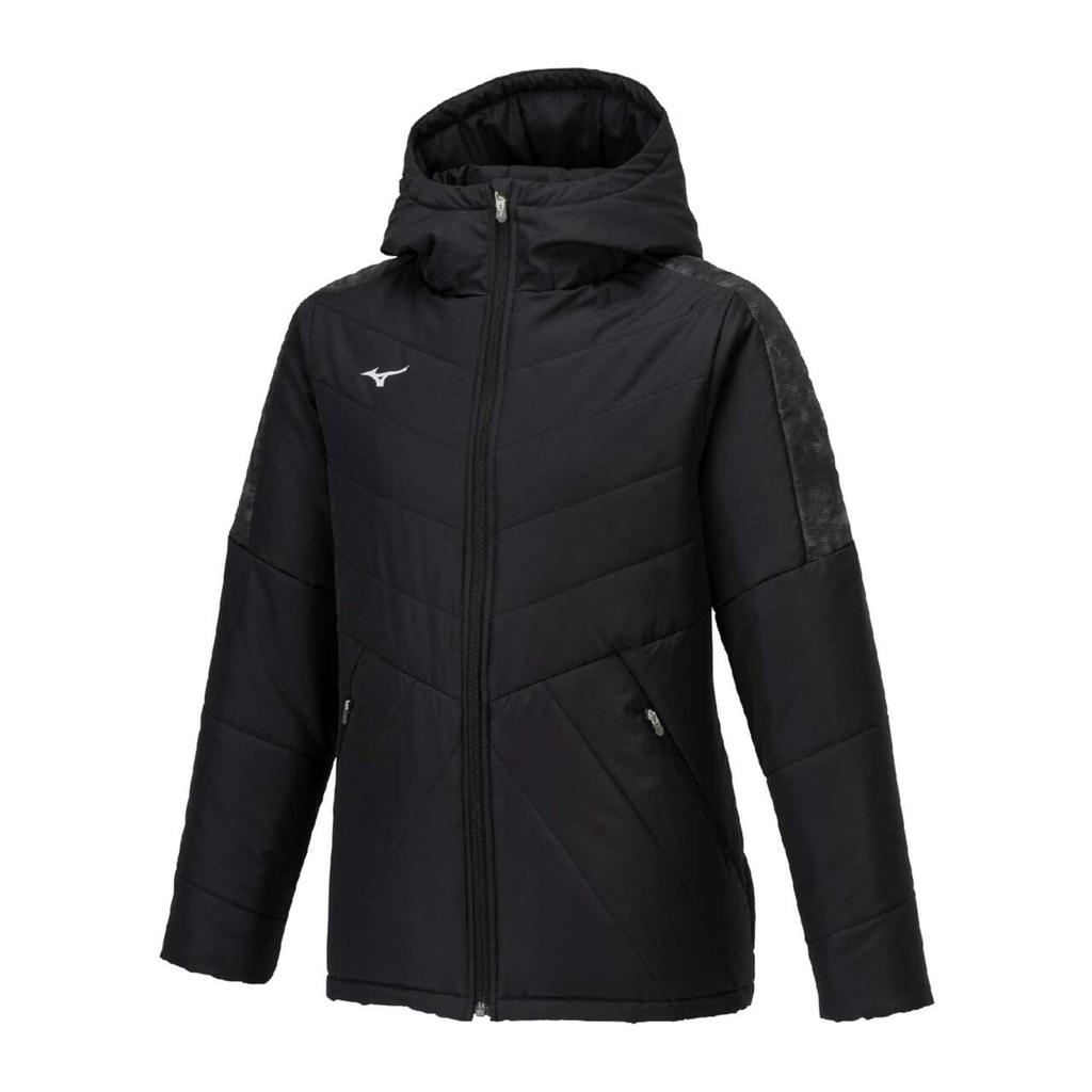 Mizuno Breath Thermo Training Insulated Black Wear, Coat, Moisture-Wicking, Heat-Generating, Water-Repellent, 32MEB835, Women's,