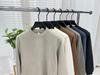 Men's Premium Fleece-Lined Sweatshirt: Warm, Thick, Solid Color, Round Neck, Long-Sleeve Base Layer for Autumn & Winter.
