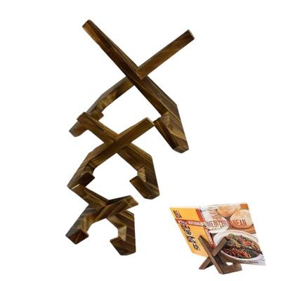 Suporte de Livro de Receitas de Madeira Suporte Plano Base Suporte de Livro de Receitas de Cozinha Suporte de Leitura Suporte de Discos de Madeira Suporte de Leitura